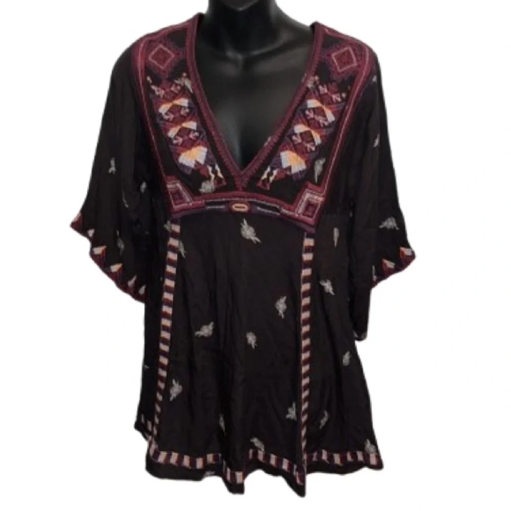 Free People Tulum embroidered mini dress NWOT size XS - Picture 3 of 9